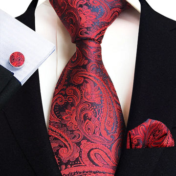 Paisley slips, mansjettknapper og lommetørkle