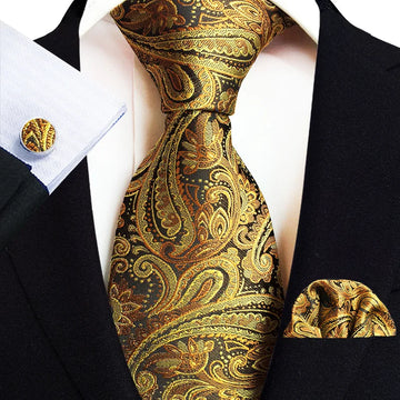 Paisley slips, mansjettknapper og lommetørkle